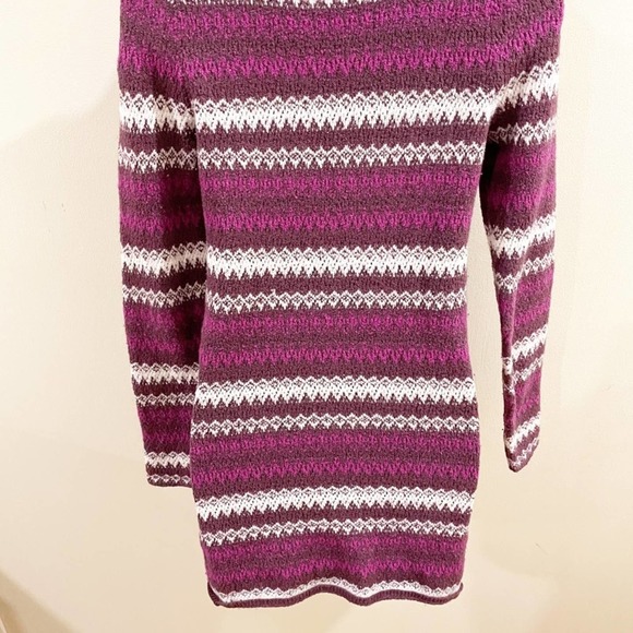 Free People Fair Isle Sweater Tunic Purple Size Small - Picture 14 of 15